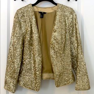 Gold glitter blazer